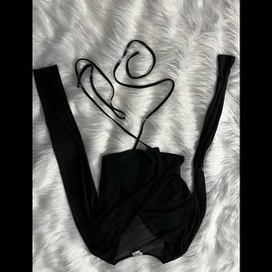 Sheer wrap shirt